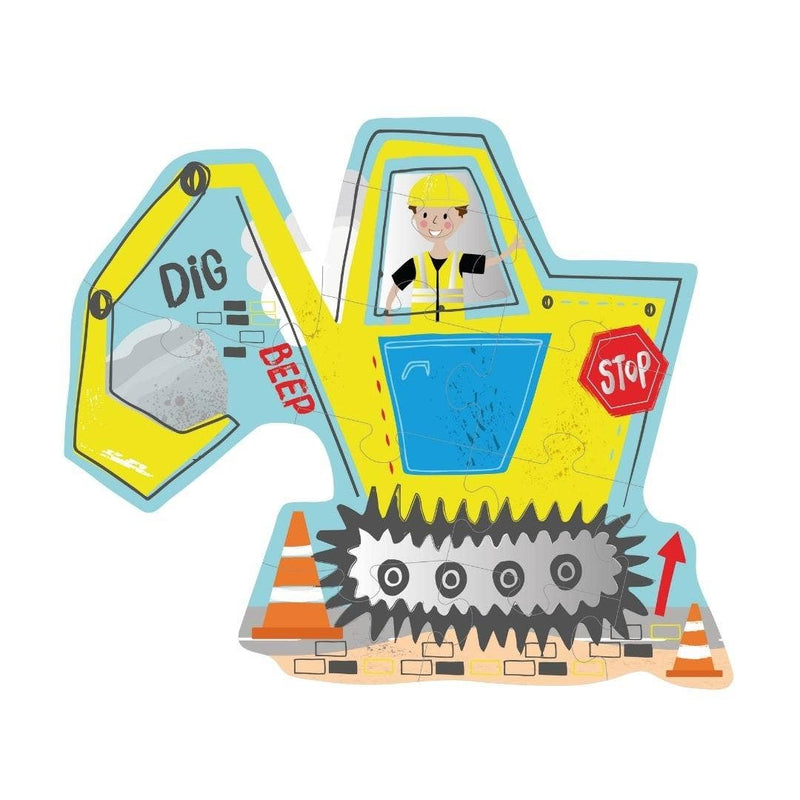 Digger 12pc Shaped Jigsaw with Shaped Box