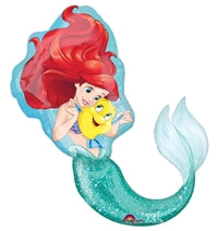 Helium Foil Balloon- 34" Super Shape Ariel Dream Big