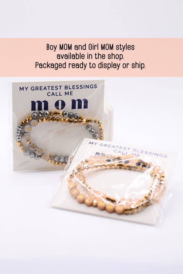 Boy Mom Bracelet Set
