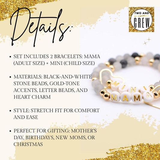Mama Mini Bracelet Set – Matching Mother gift, Mom bracelet
