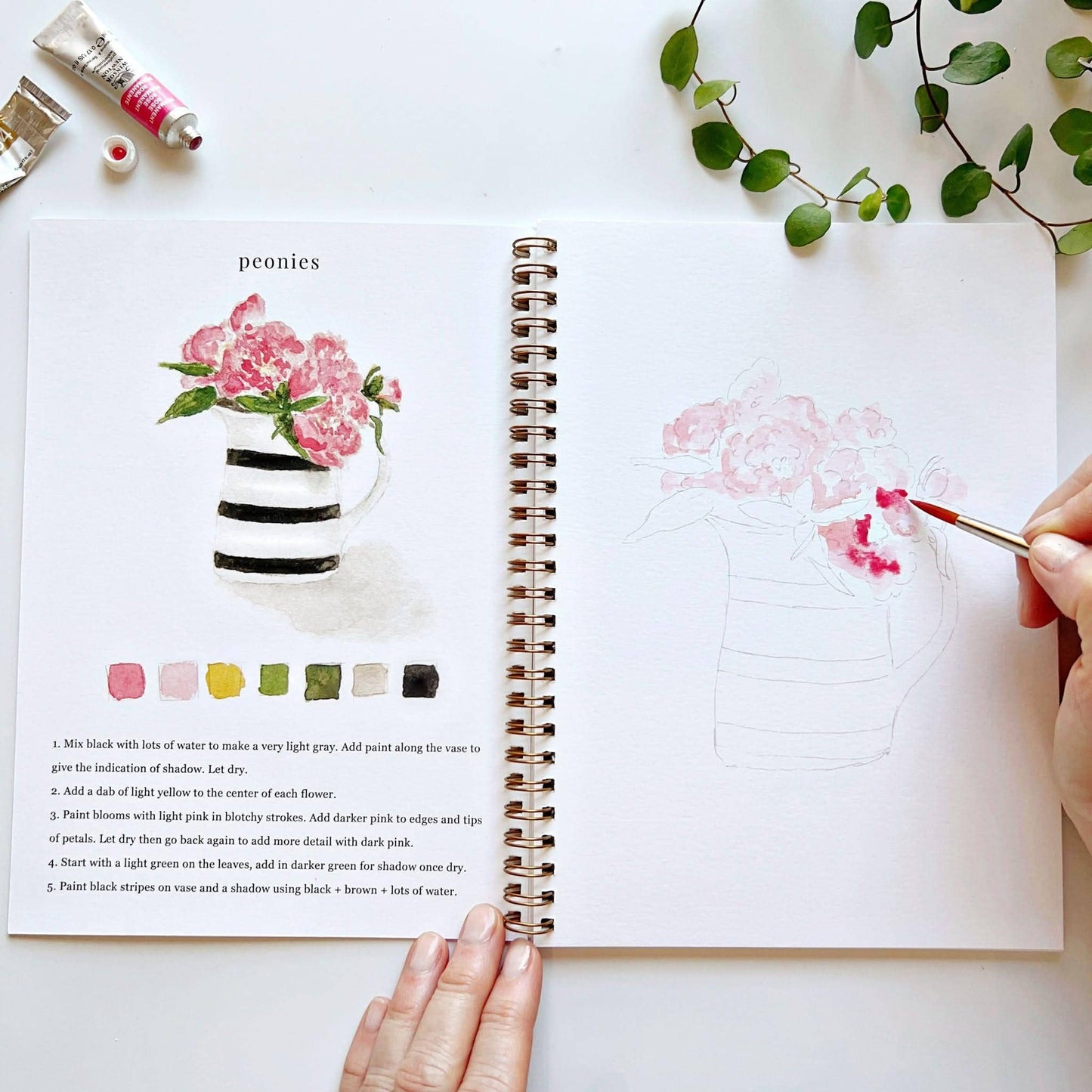 Bouquets Watercolor Book