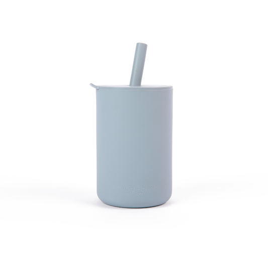 Silicone Cup with Lid + Straw