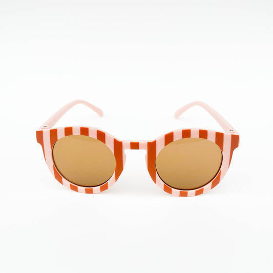 Cabana Blush & Tan Stripe Kids Toddler Sunglasses