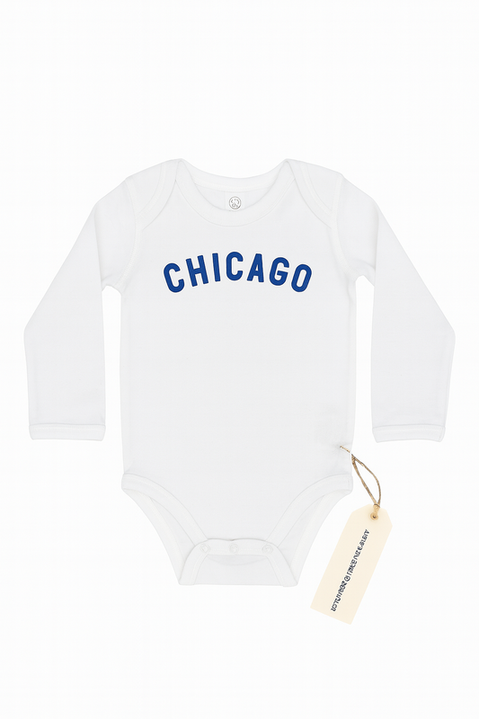 White Chicago Onesie