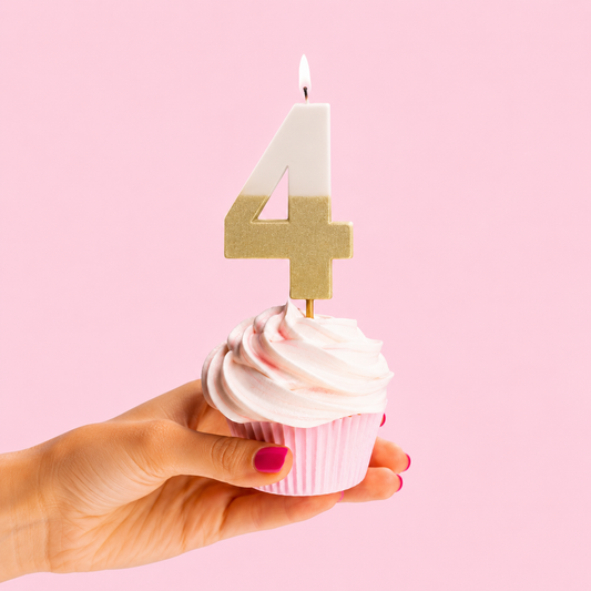 #4 Gold Dip Candle
