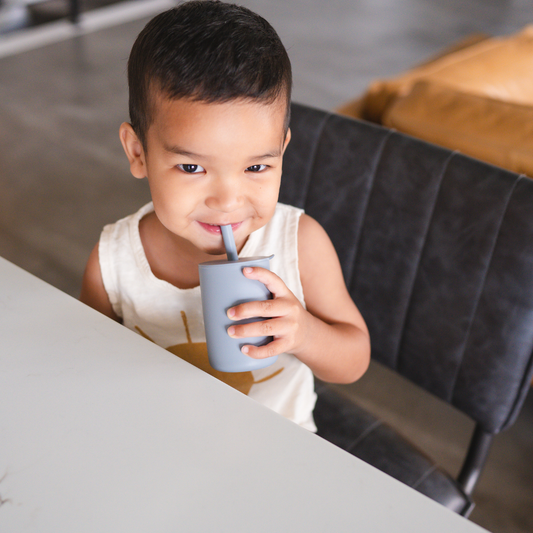 Silicone Cup with Lid + Straw