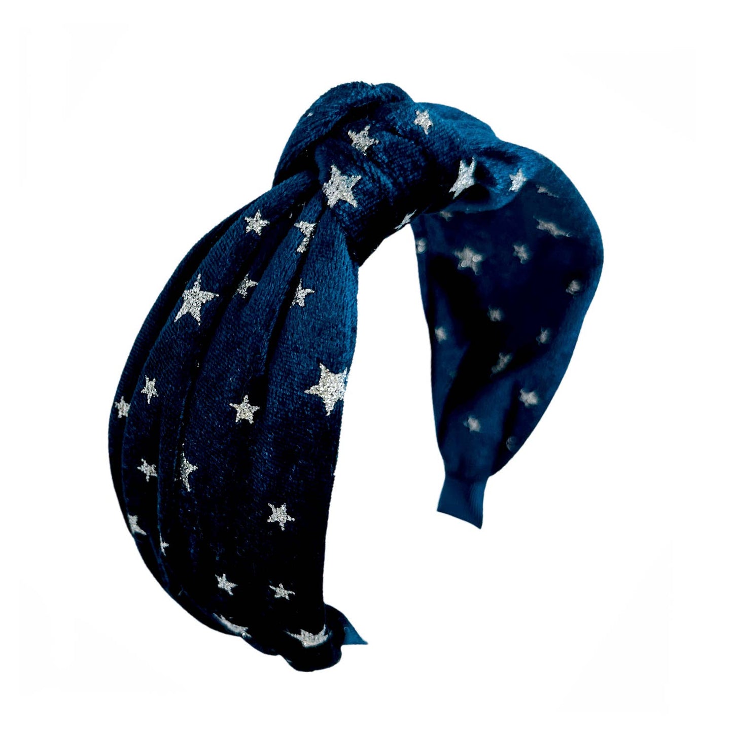 Navy Star Velvet Headband