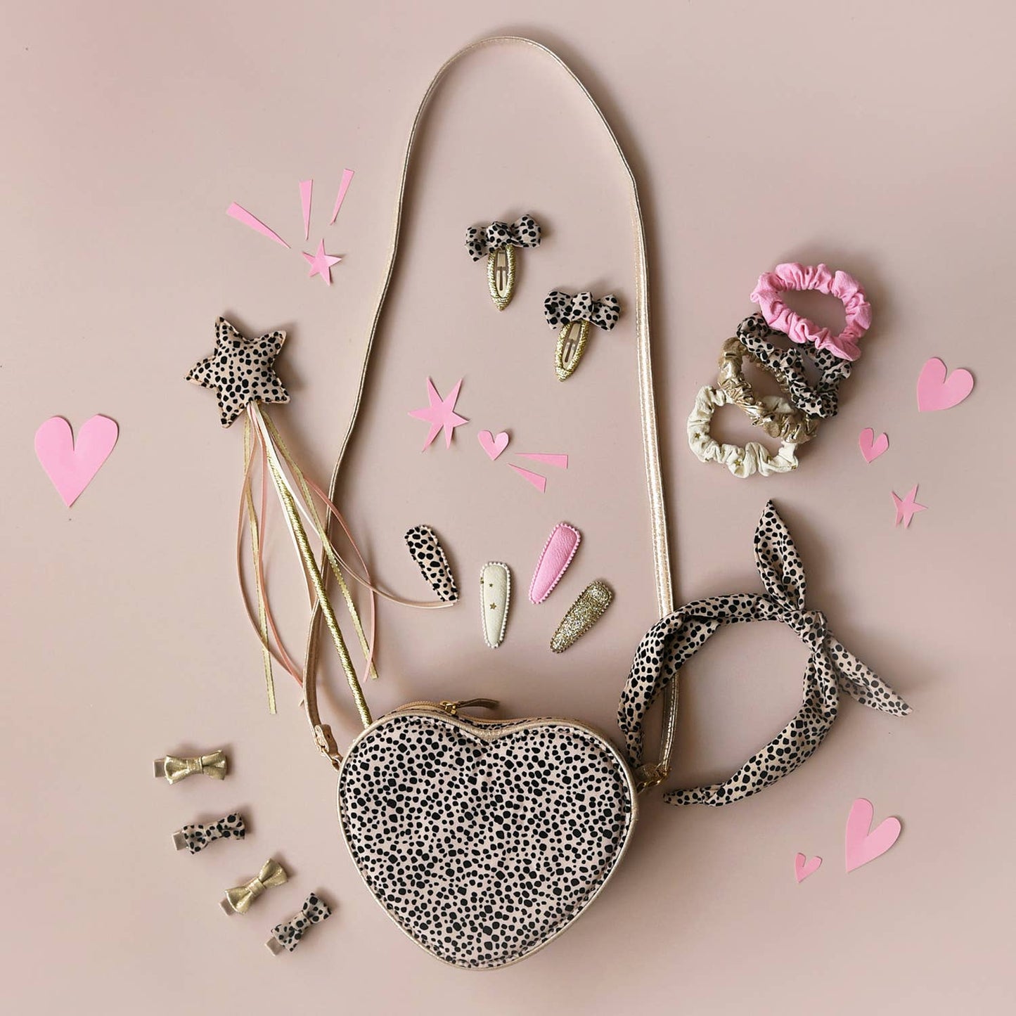 Leopard Fabric Clip Set
