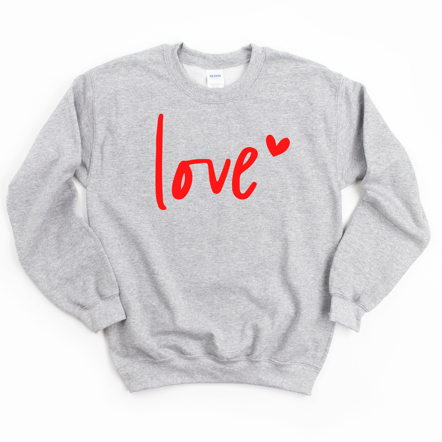 Love XOXO Valentine Adult Crewneck Sweatshirt: SM / Red