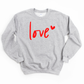 Love XOXO Valentine Adult Crewneck Sweatshirt: XL / Red