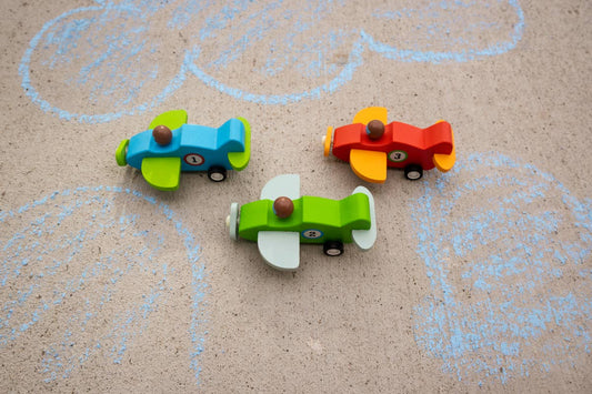 Pull Back Wooden Plane