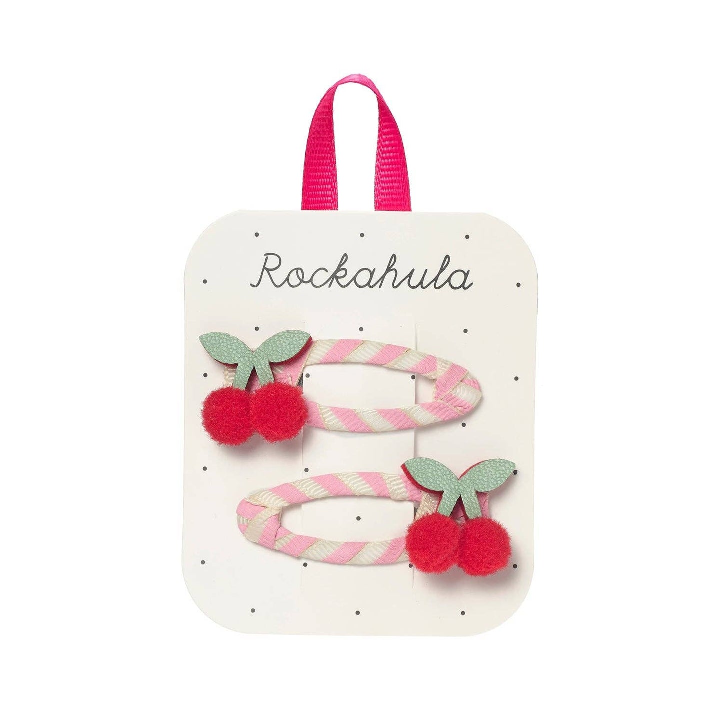 Cherry Stripe Clips