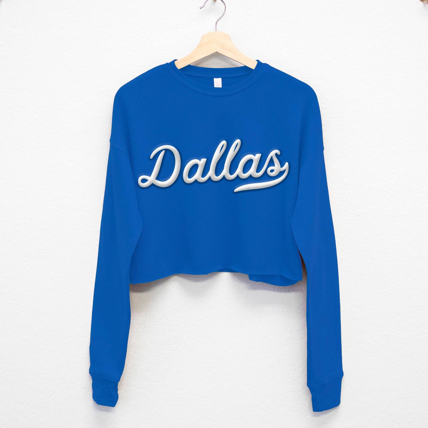 CUSTOM Small Business Embossed Puff Print Cropped Sweater