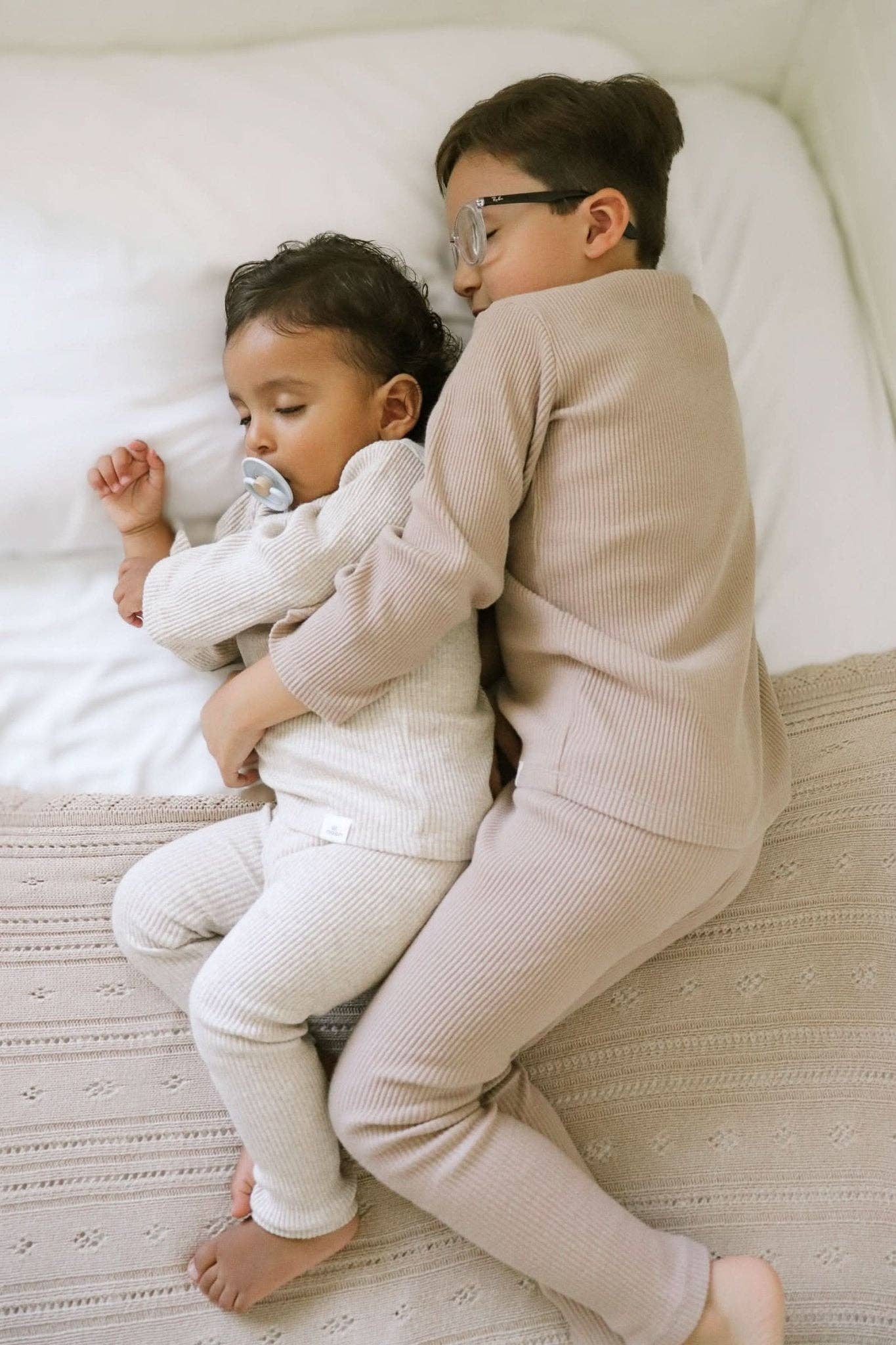 Ribbed Long Sleeve Top and Leggings Set