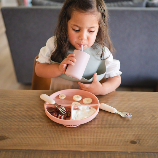 Silicone Cup w/Straw, Lilac