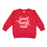 Sweet Hearts Club Valentines Day Sweatshirt: Pink / 3T
