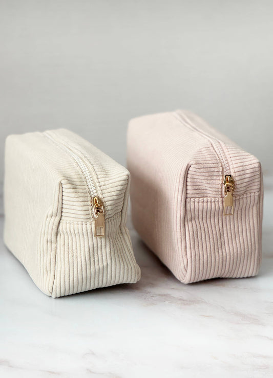 Corduroy Makeup Bag