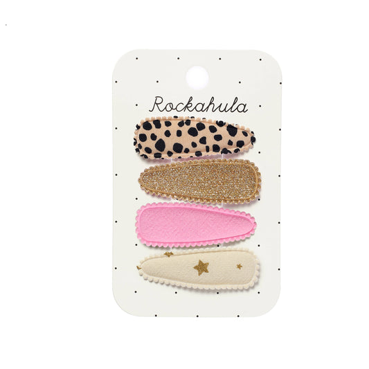 Leopard Fabric Clip Set