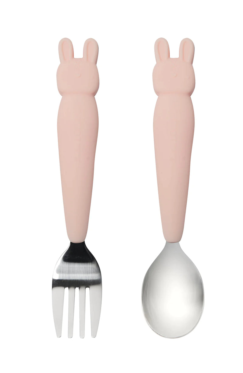 Toddler Spoon Fork Set, Bunny