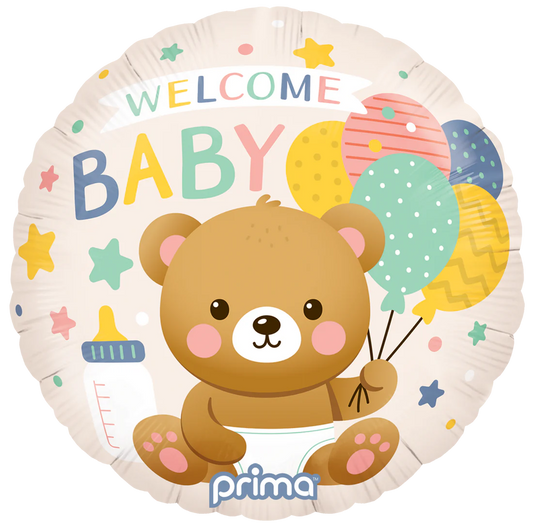 Welcome Baby 18" Bear Balloon
