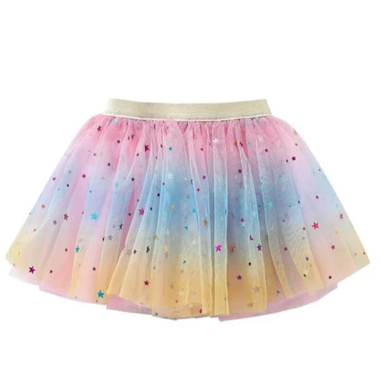 Rainbow Ombre Tutu w/Stars