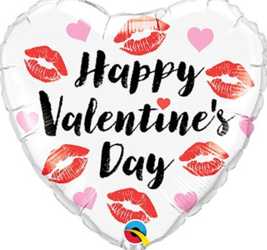 Happy Valentine's Day - Kisses Mylar