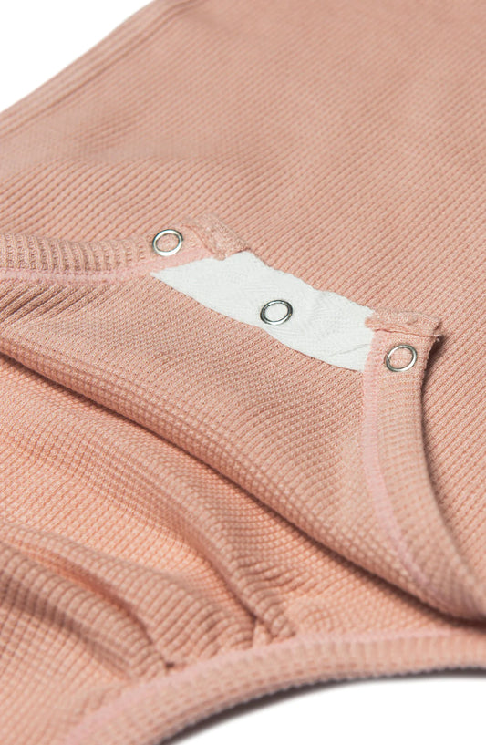 Waffle Long Sleeve - Smoke Rose