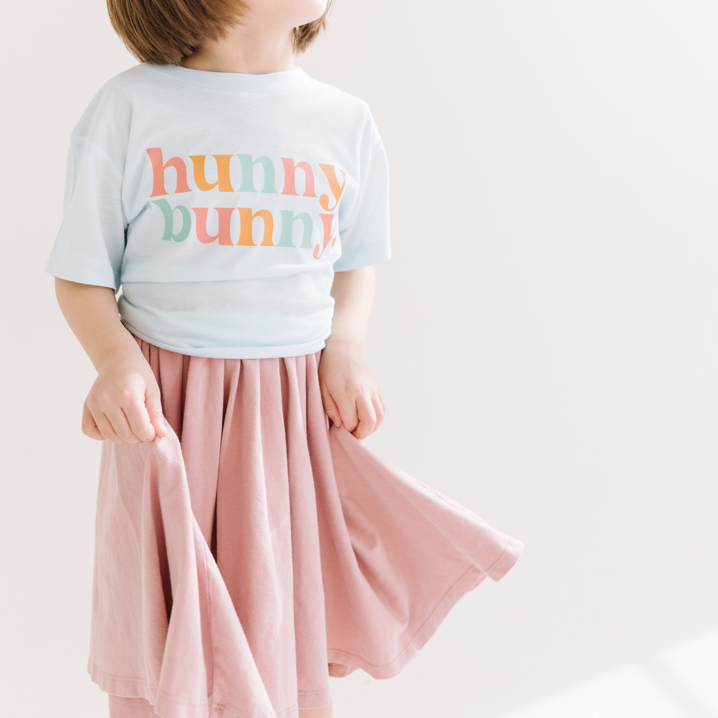 Hunny Bunny Toddler and Youth Easter Shirt: Ice Blue / 3T