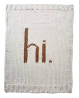 hi. Hand Knit Blanket Pecan: Pecan