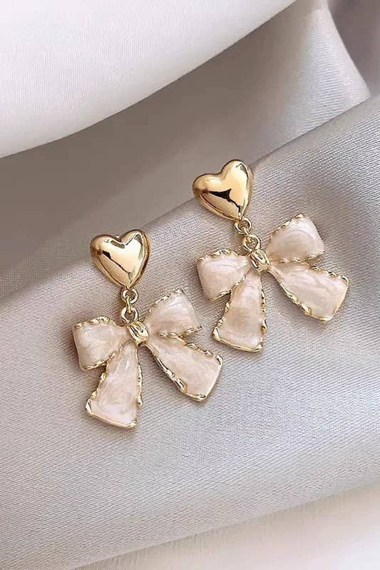 Gold Bow Earrings