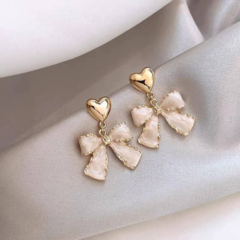 Gold Bow Earrings