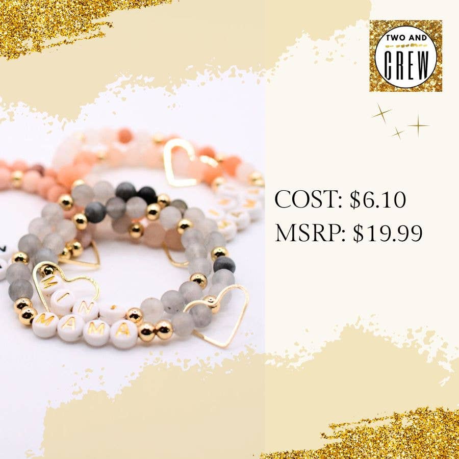 Mama Mini Bracelet Set – Matching Mother gift, Mom bracelet