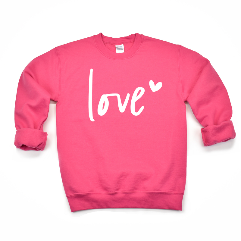 Love XOXO Valentine Adult Crewneck Sweatshirt: SM / Red