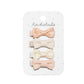 Linen Mini Bow Clips