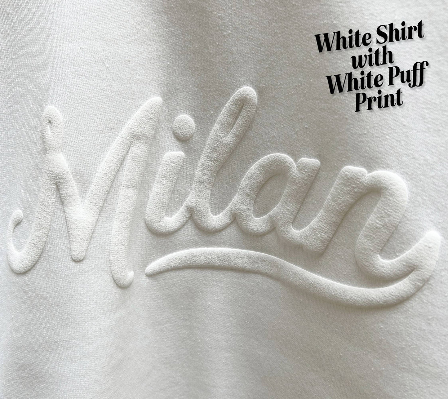 CUSTOM Small Business Embossed Puff Print Unisex Sweatshirt