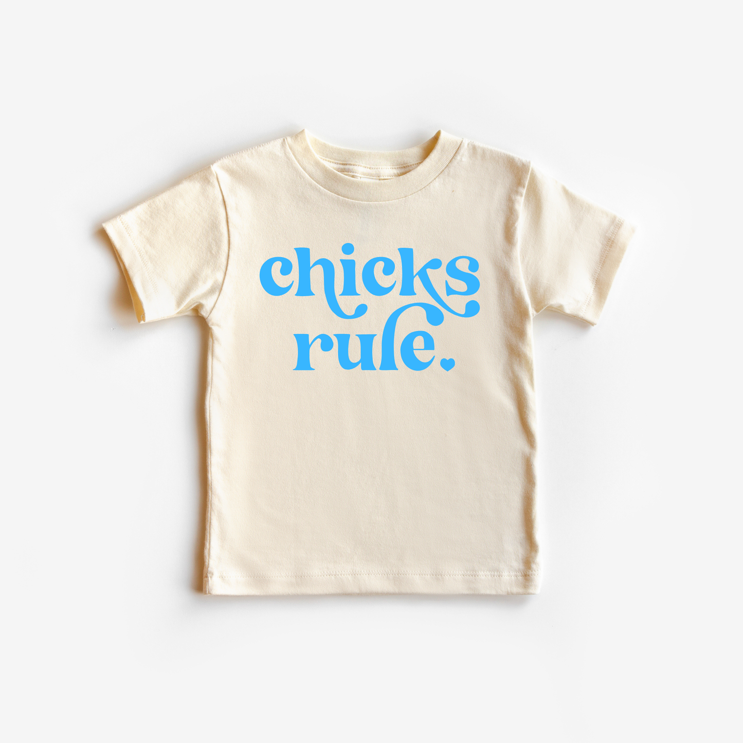Chicks Rule Toddler and Youth Easter Shirt: Peach / Hot Pink / 5T