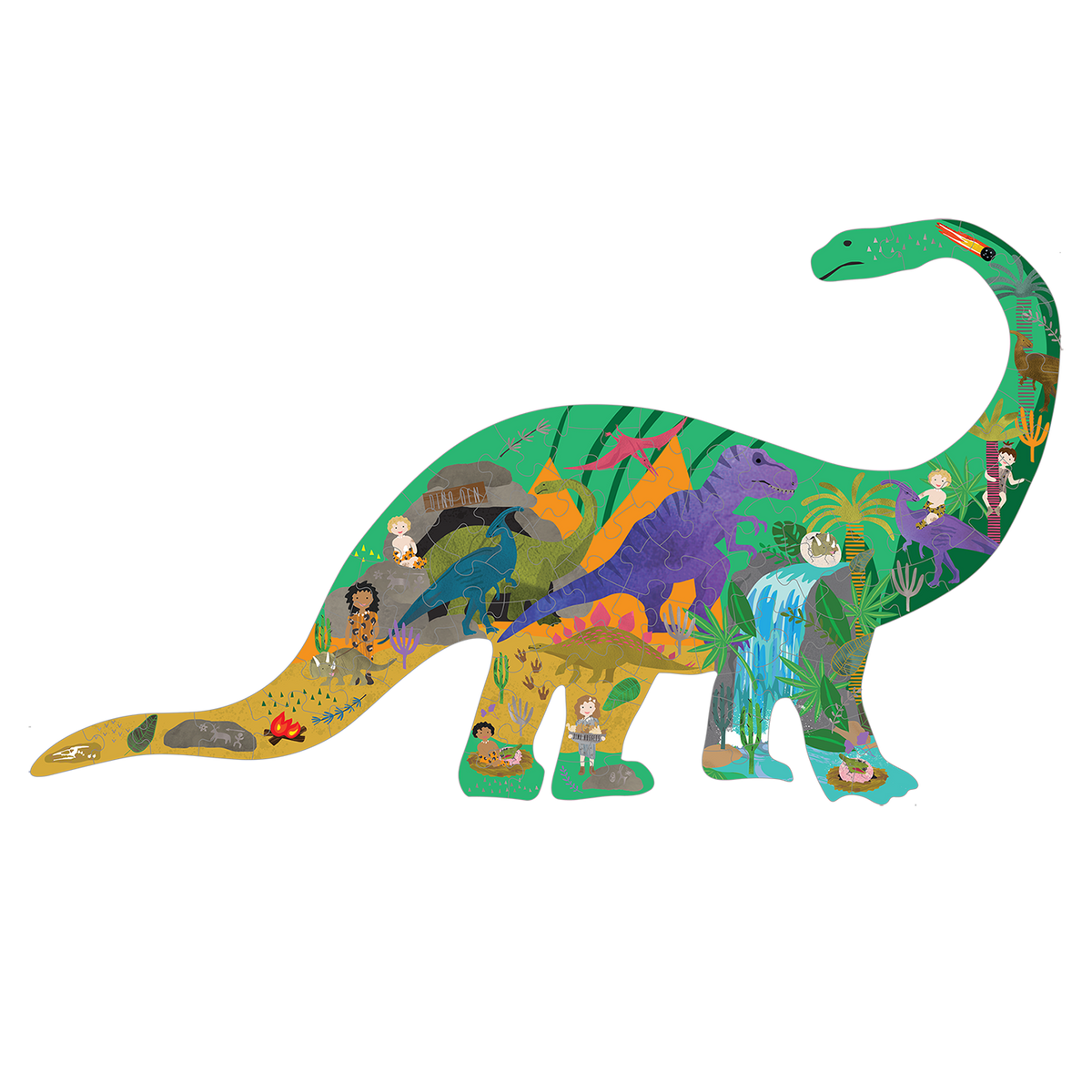 Dinosaur 80pc "Diplodocus" Jigsaw Puzzle in Shaped Box