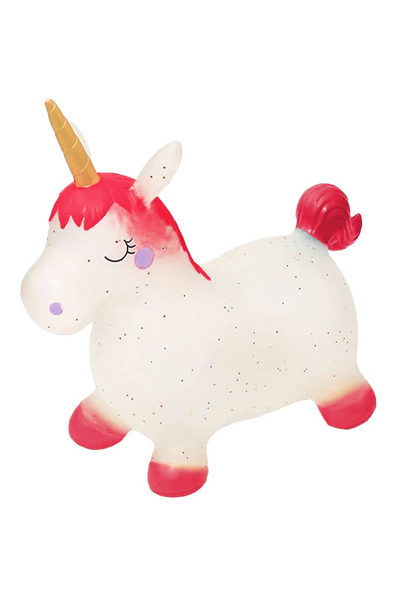 Kids Unicorn Horse Glitter Translucent Hopper
