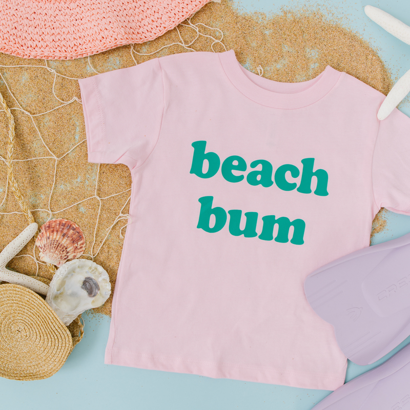 Beach Bum Tee: Pink + Teal