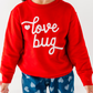 Love Bug Valentines Day Sweatshirt kids and Toddlers: Light Grey / 4T