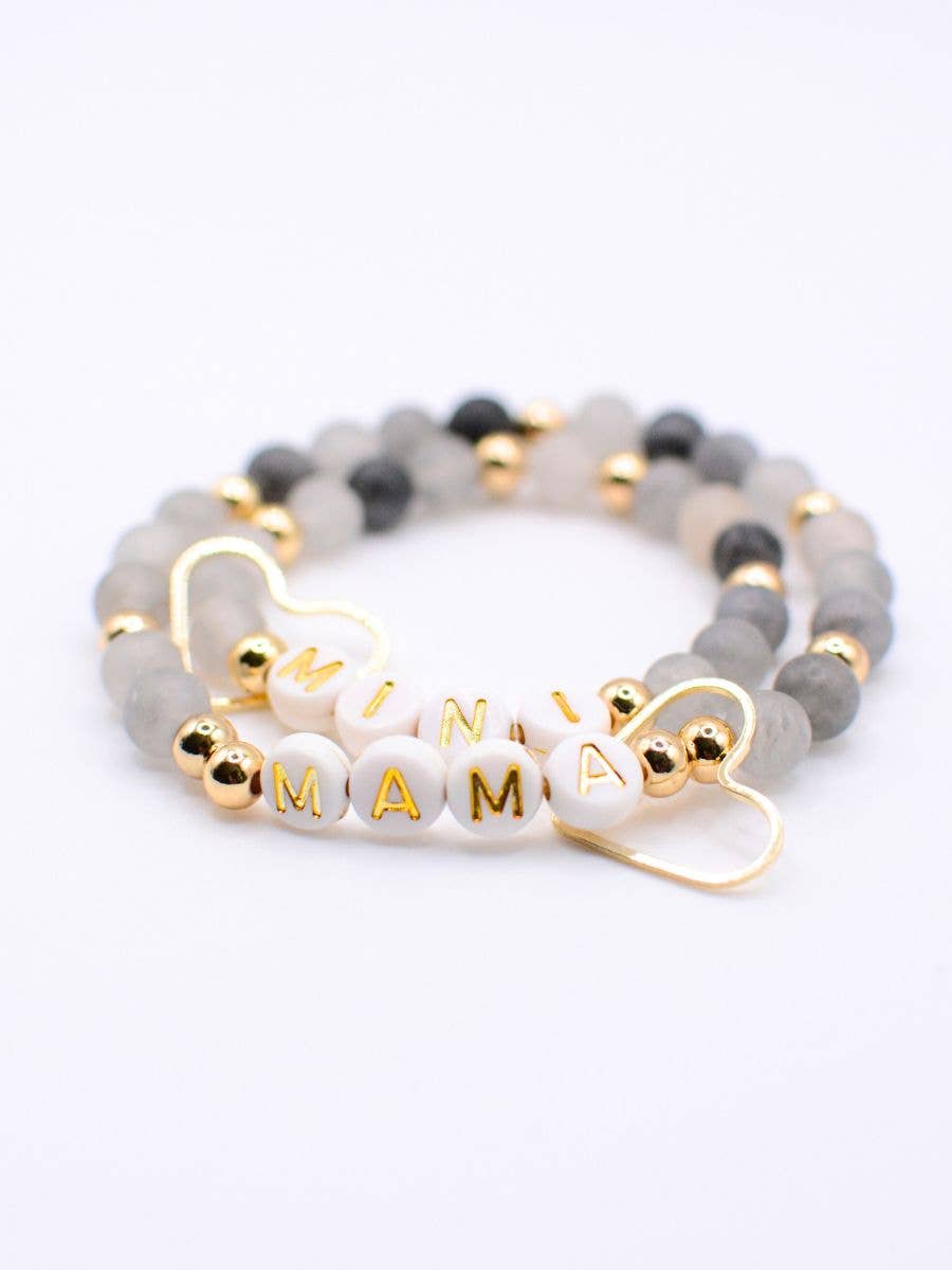 Mama Mini Bracelet Set – Matching Mother gift, Mom bracelet