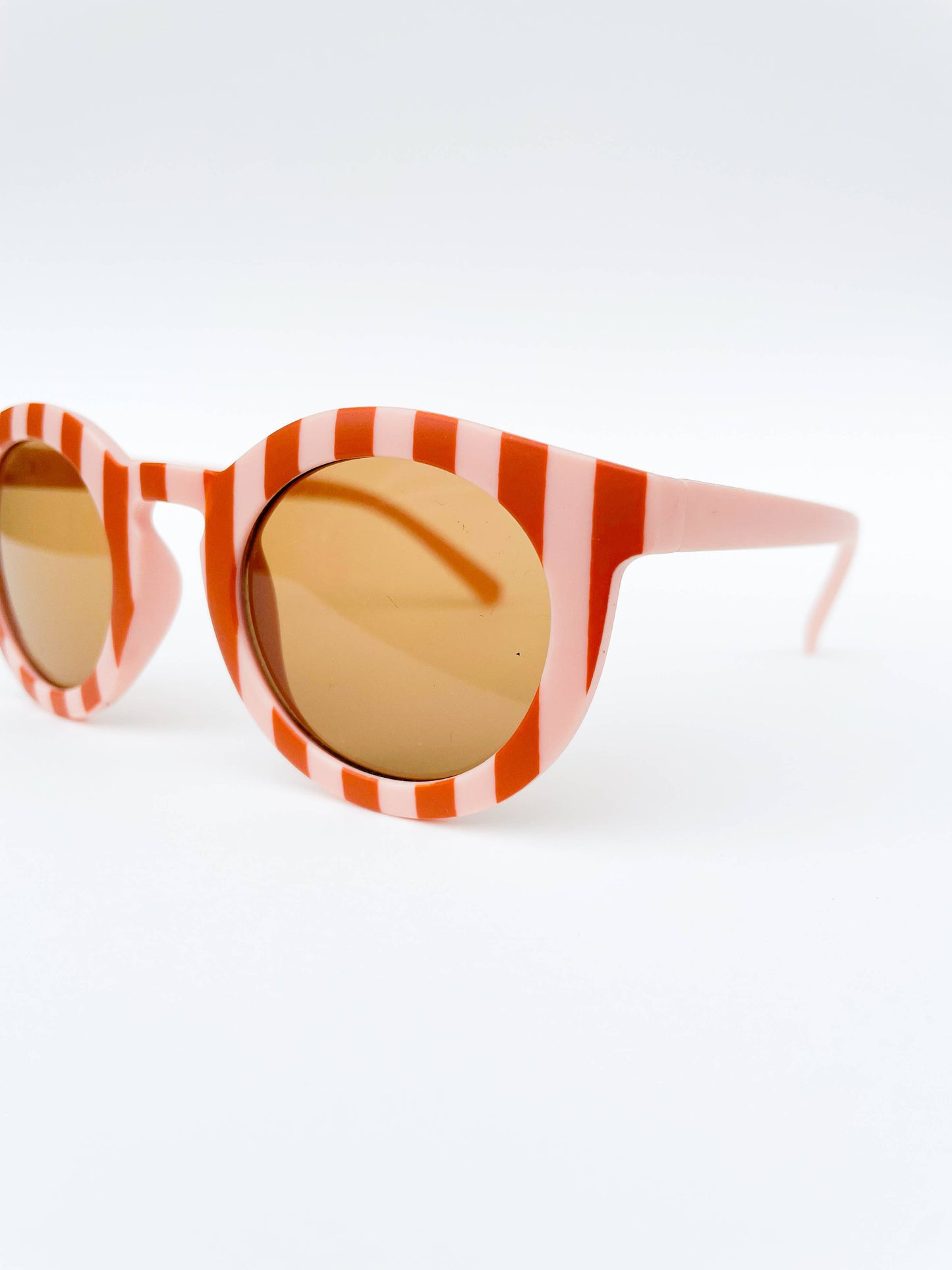 Cabana Blush & Tan Stripe Kids Toddler Sunglasses