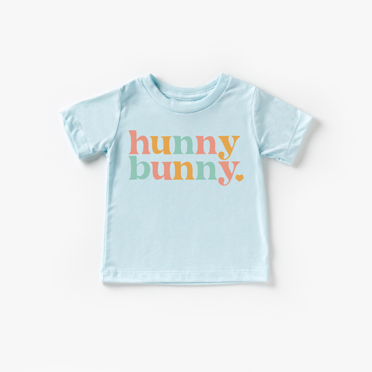 Hunny Bunny Toddler and Youth Easter Shirt: Ice Blue / 3T