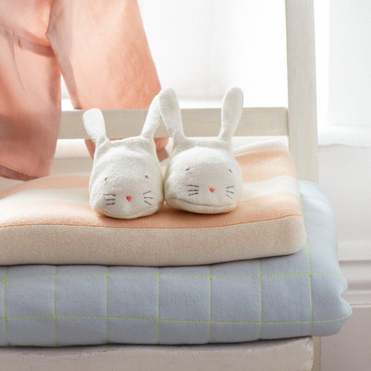 Mint Bunny Baby Booties