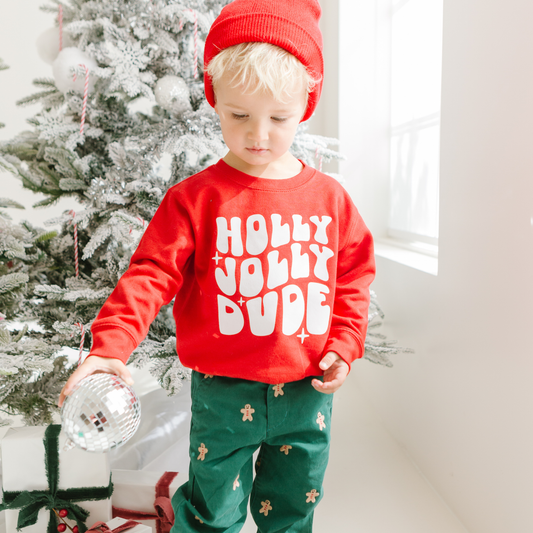 Grey Holly Jolly Dude sweatshirt