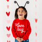 Love Bug Valentines Day Sweatshirt kids and Toddlers: Light Grey / 4T