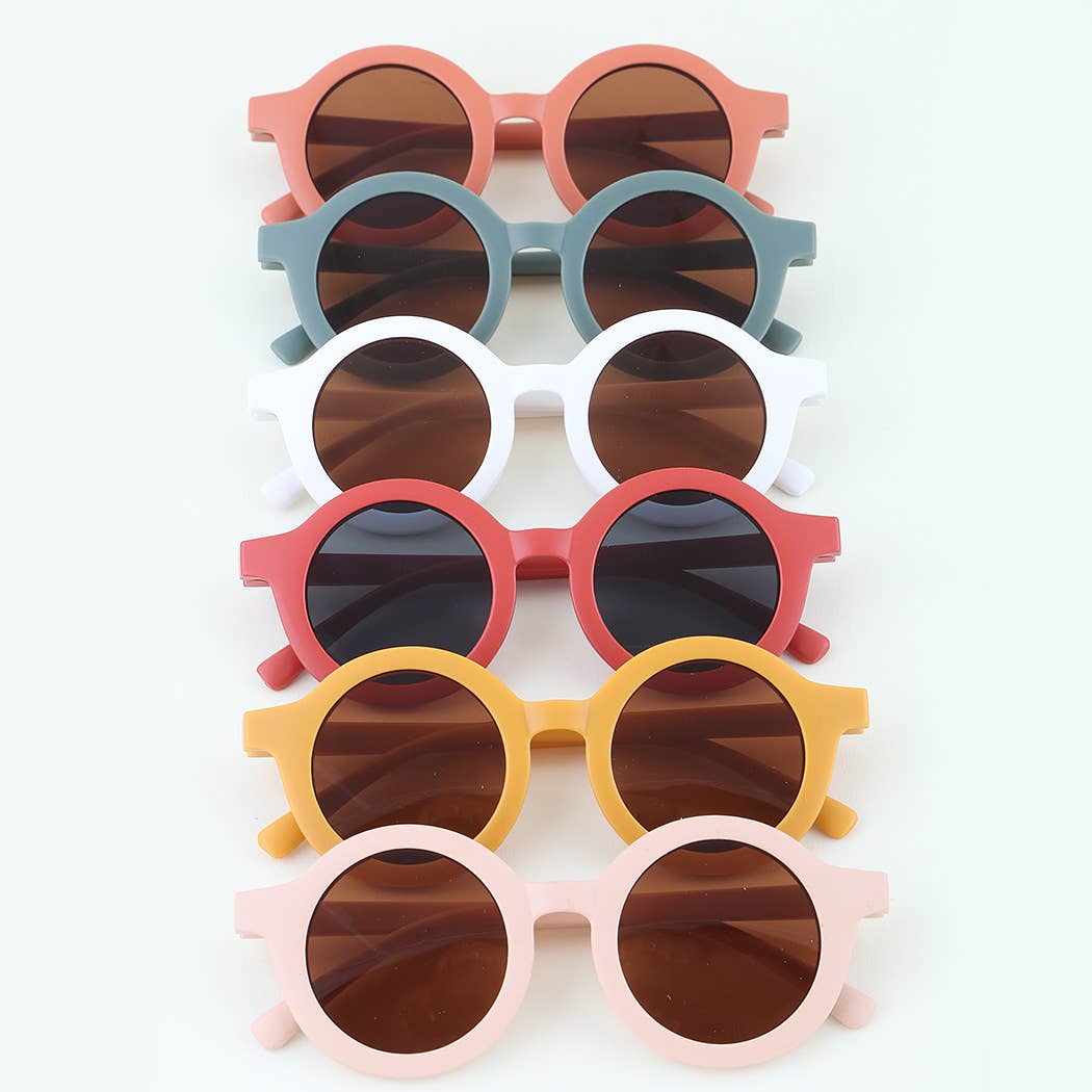 Retro Matte Round Sunglasses