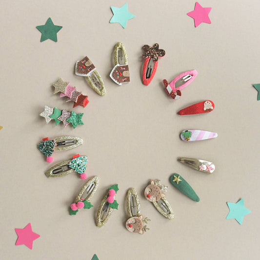 Christmas Tree Glitter Clips