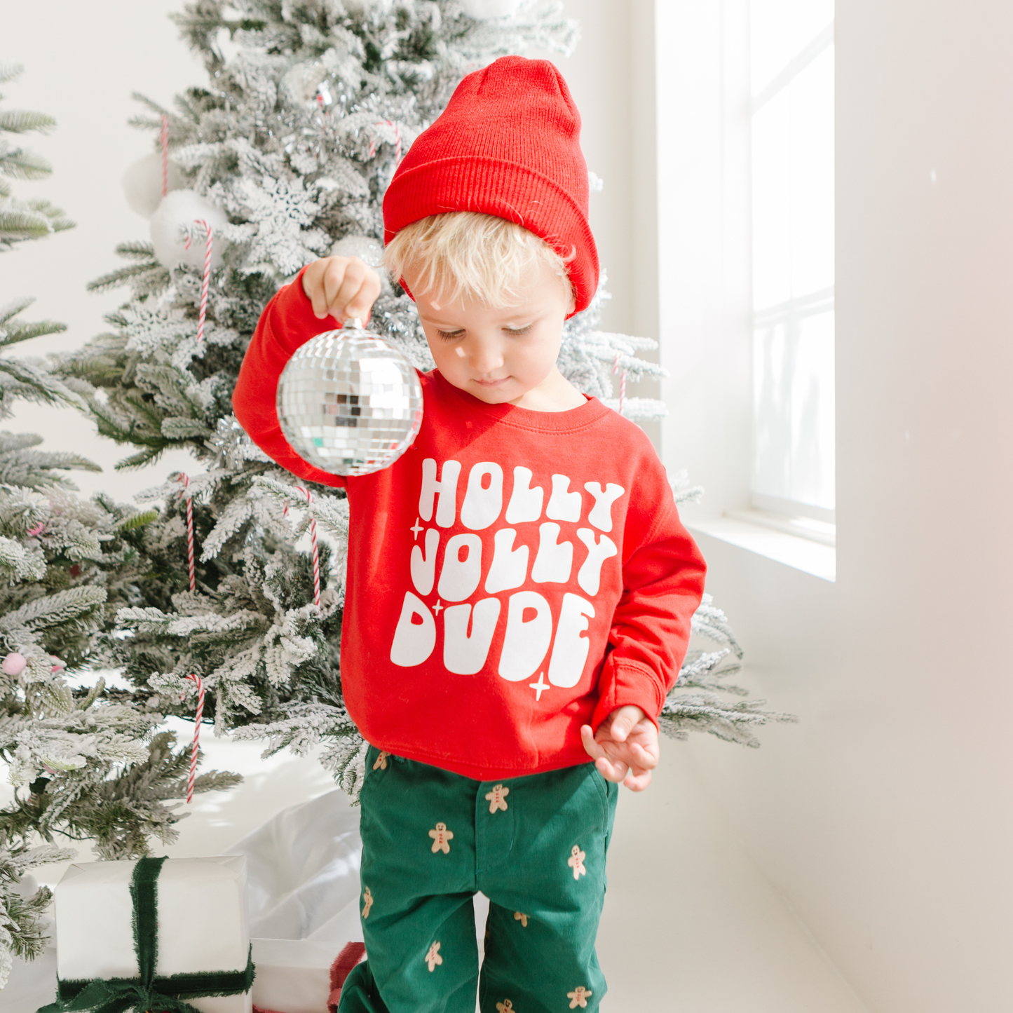 Grey Holly Jolly Dude sweatshirt