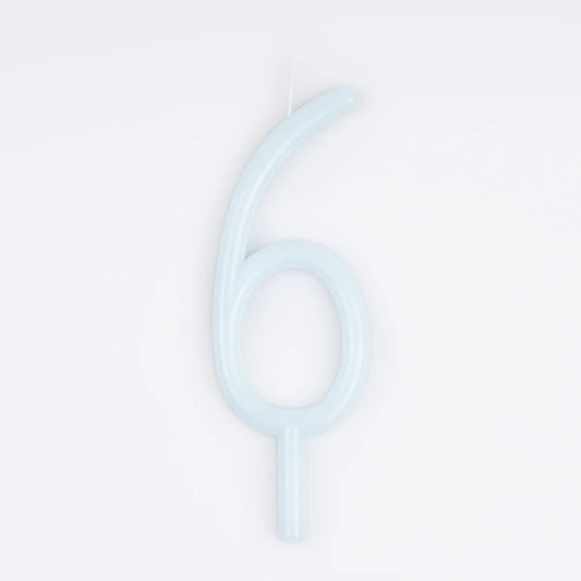 Slim Number Candle #6